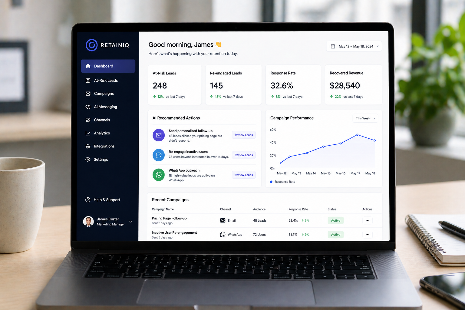 RetainIQ prototype preview